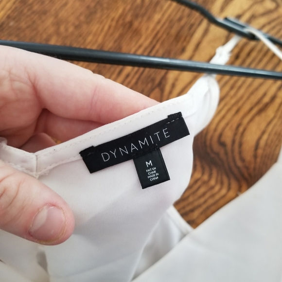 Dynamite White Button Up blouse - Picture 3 of 3